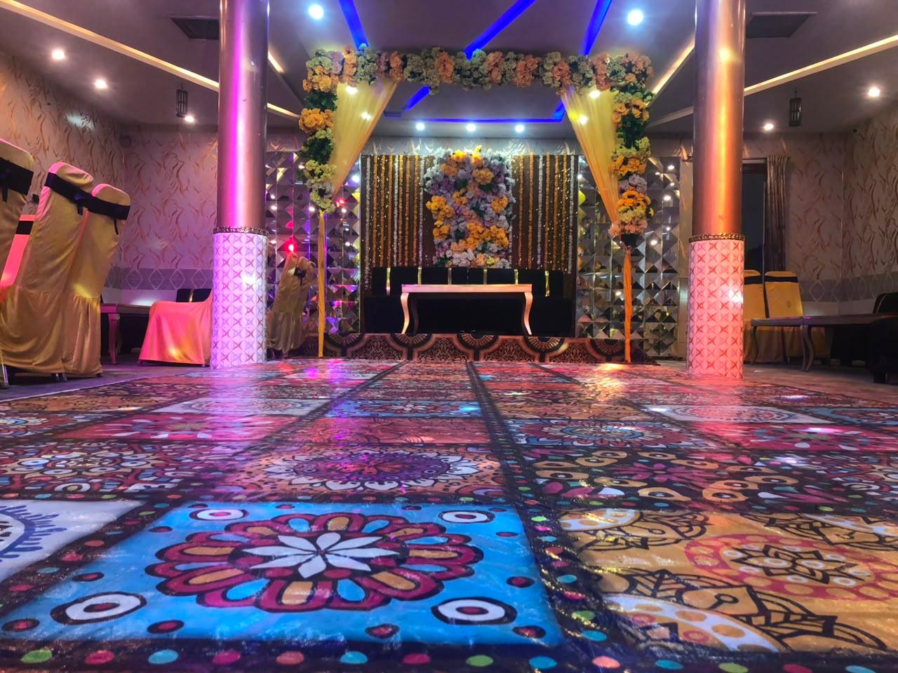 Colorful Rangoli Dance Floor