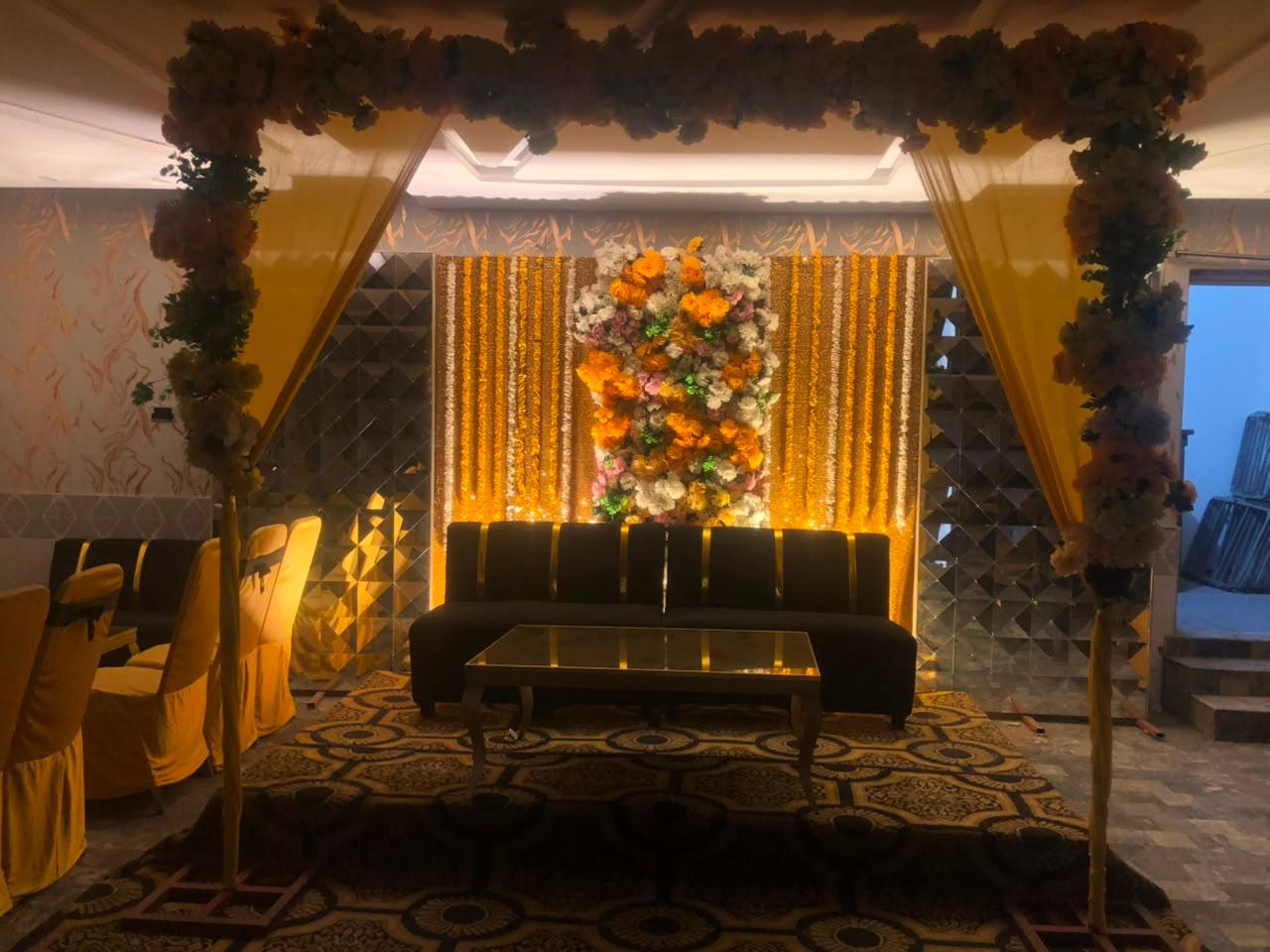 Marigold Floral Arch, Alternate View