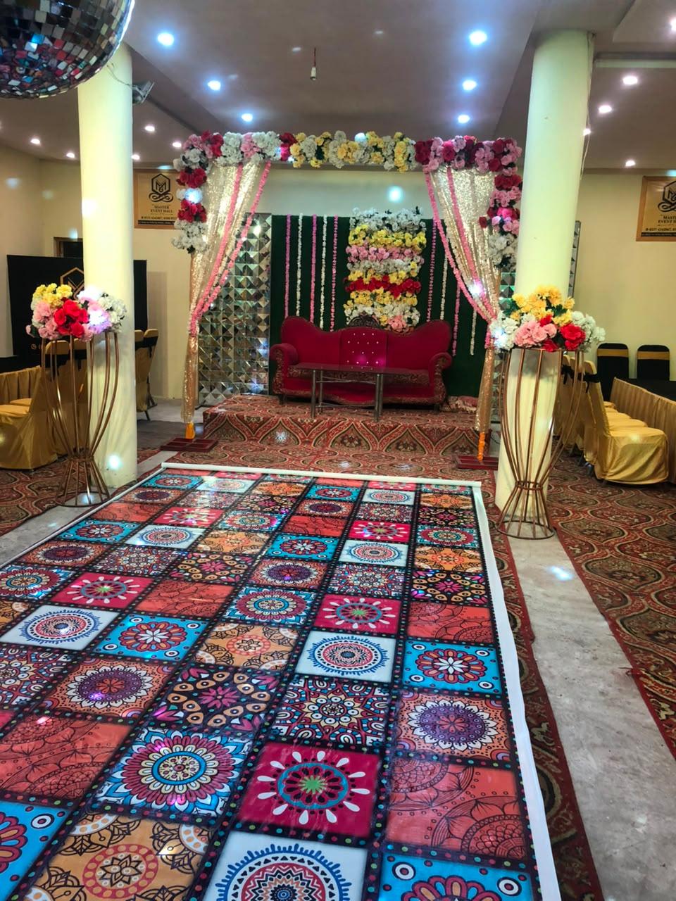 Mehndi Stage with Disco Lighting